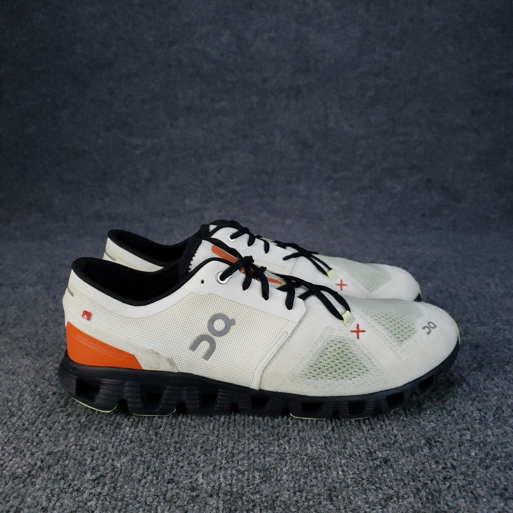 On Cloud X 3 Shoes Mens Size 12 White Black‎ Running Sneakers Lightweight